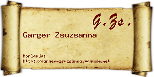 Garger Zsuzsanna névjegykártya